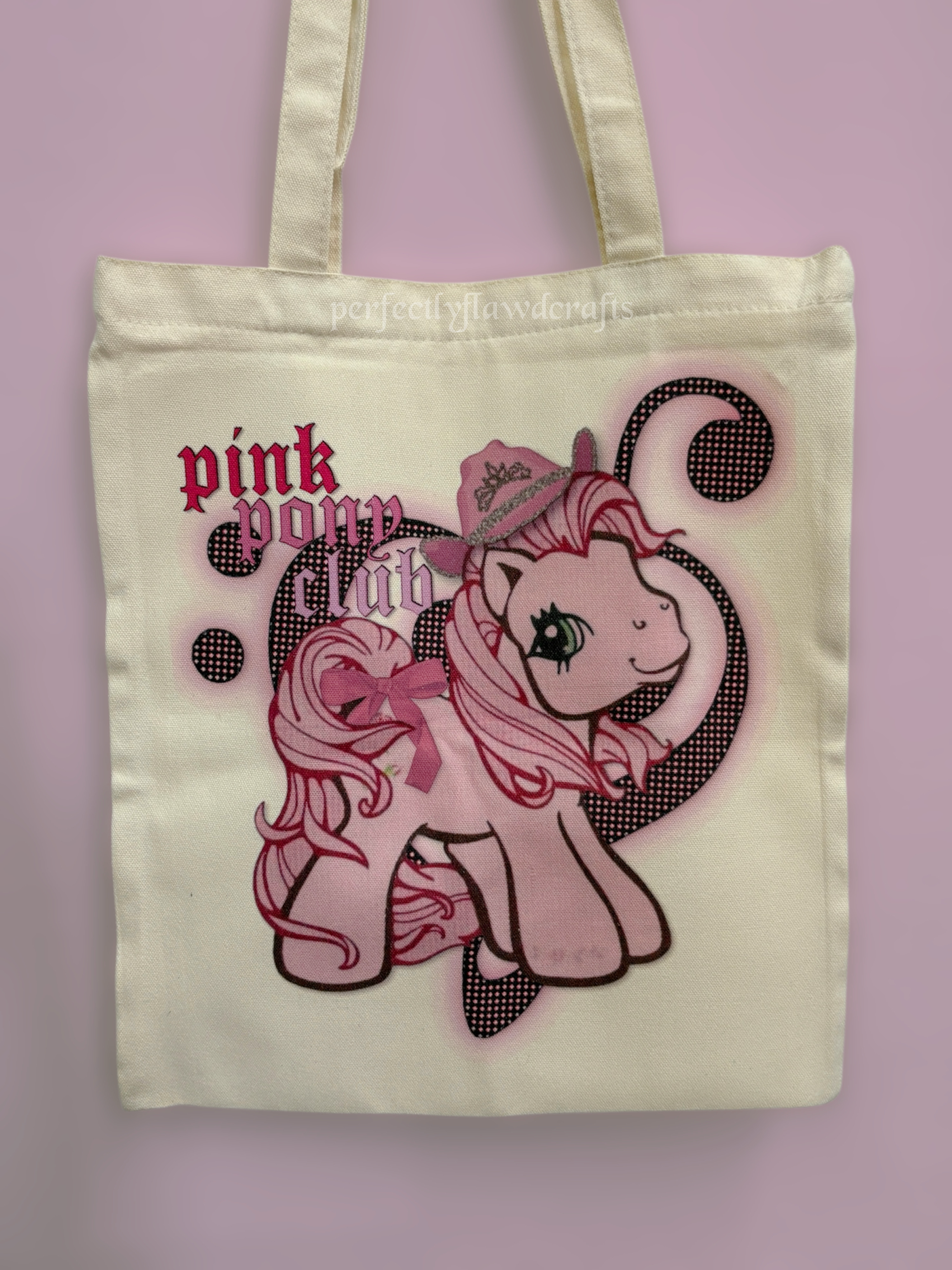 pony club sublimated tote bag