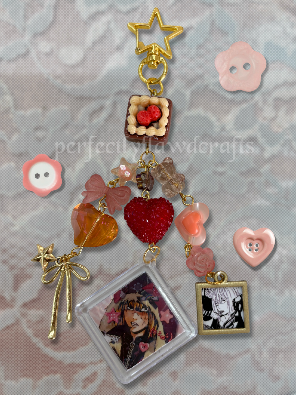 note anime keychains