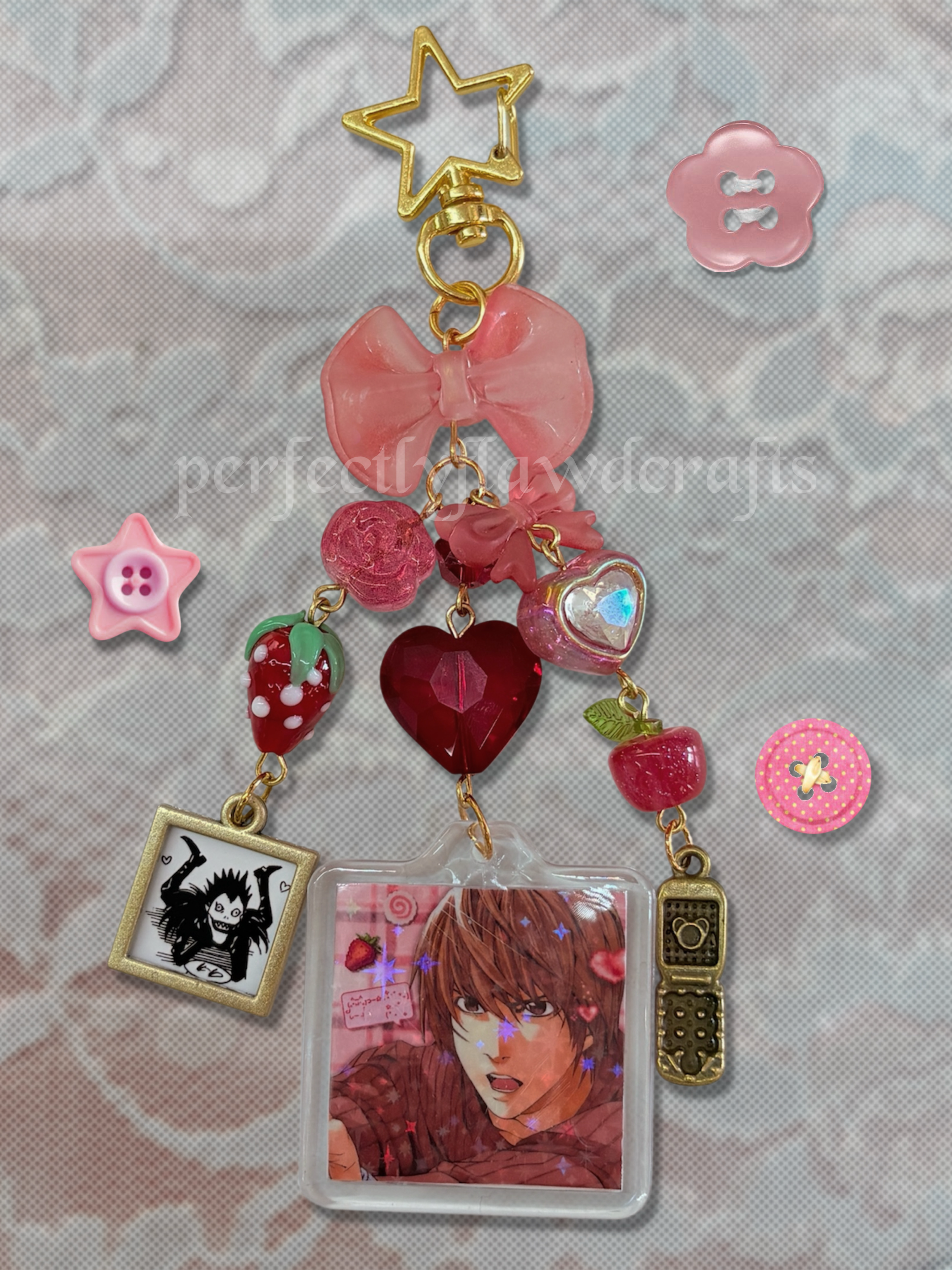 note anime keychains