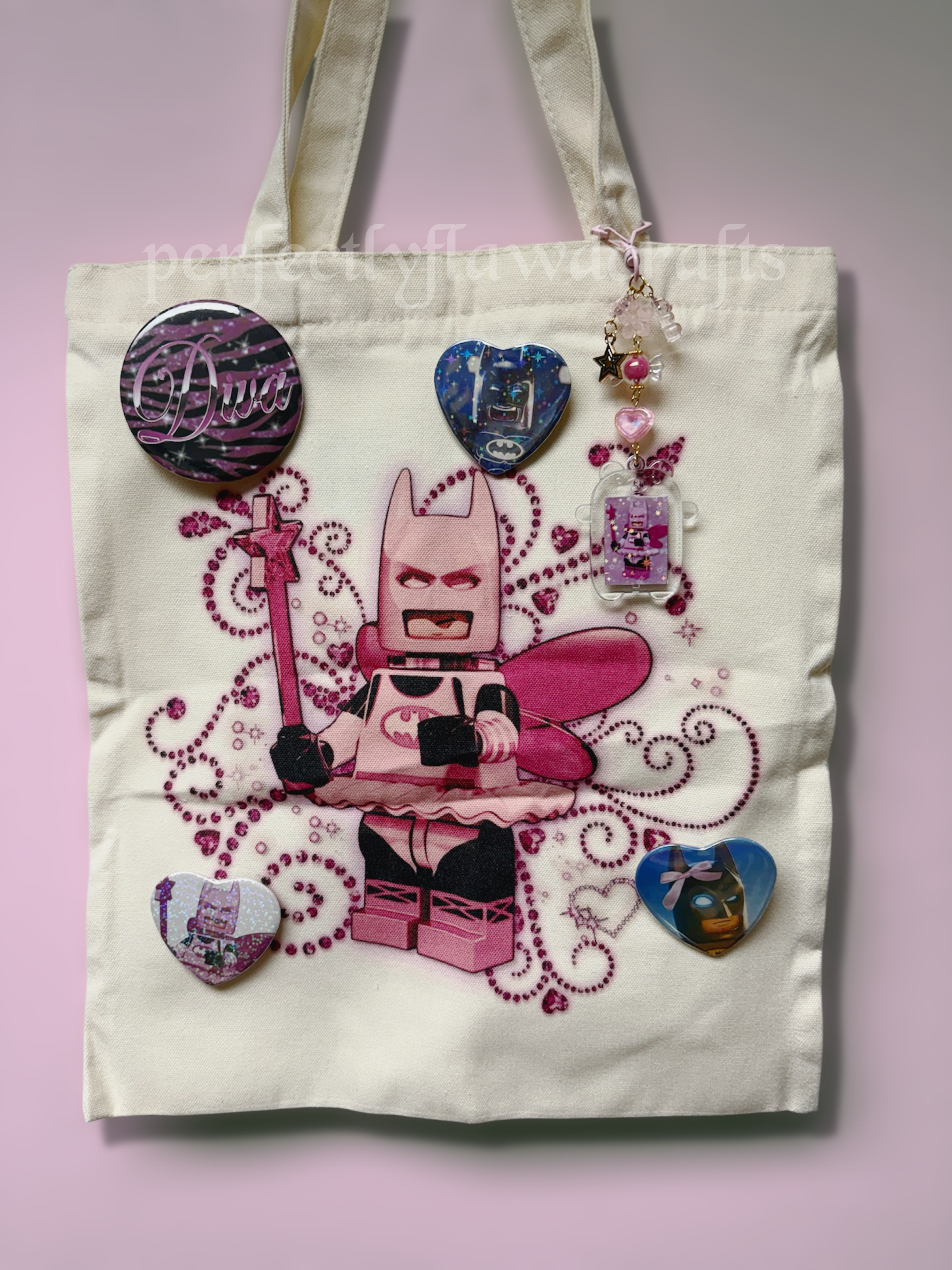 ballerina fairy hero sublimated tote bag