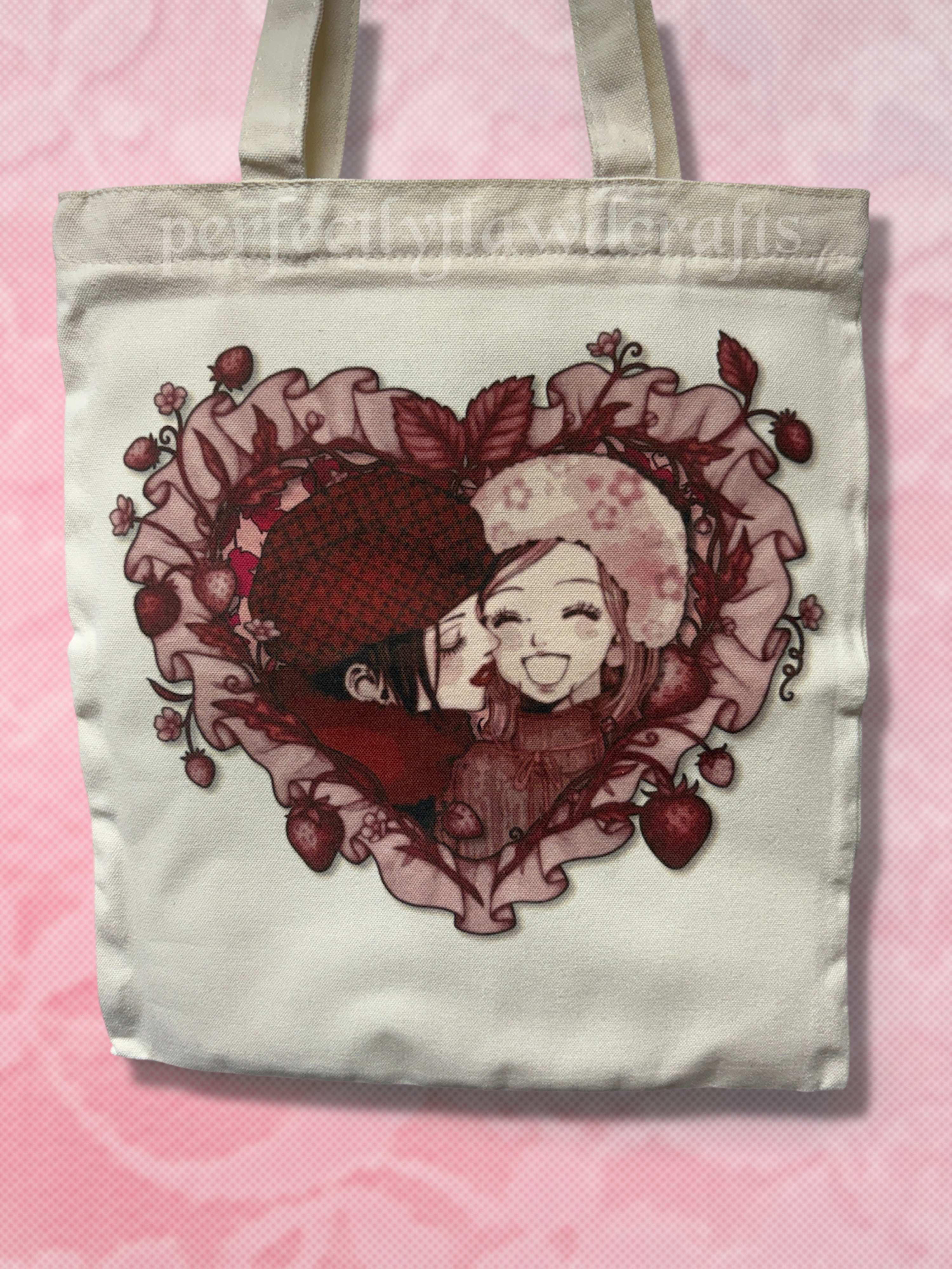 roommates sublimated tote bag