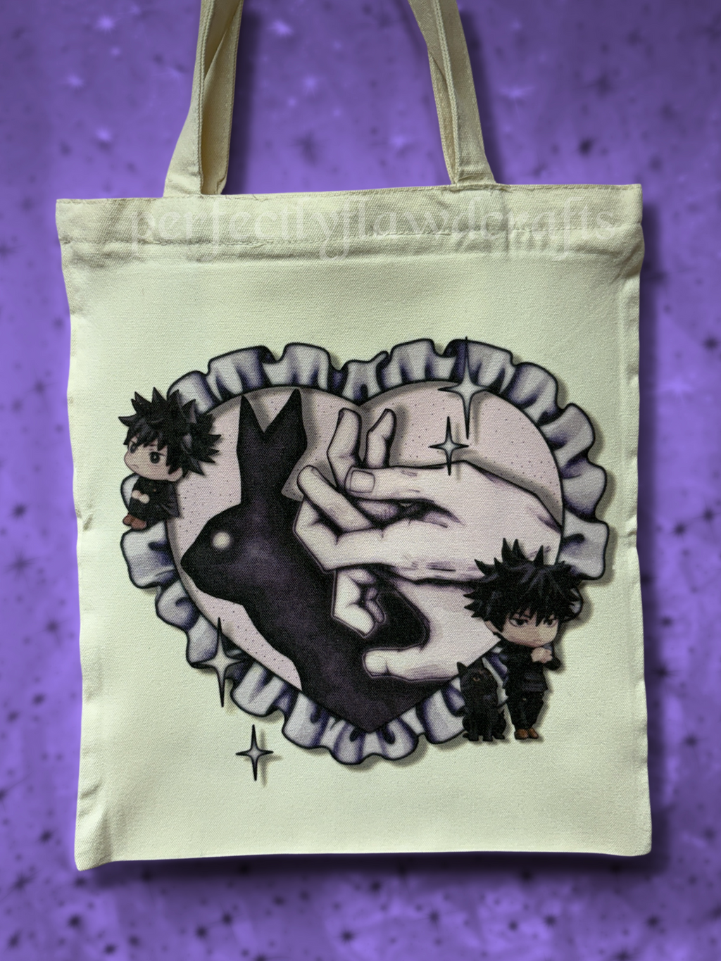 divine dogs sublimated tote bag