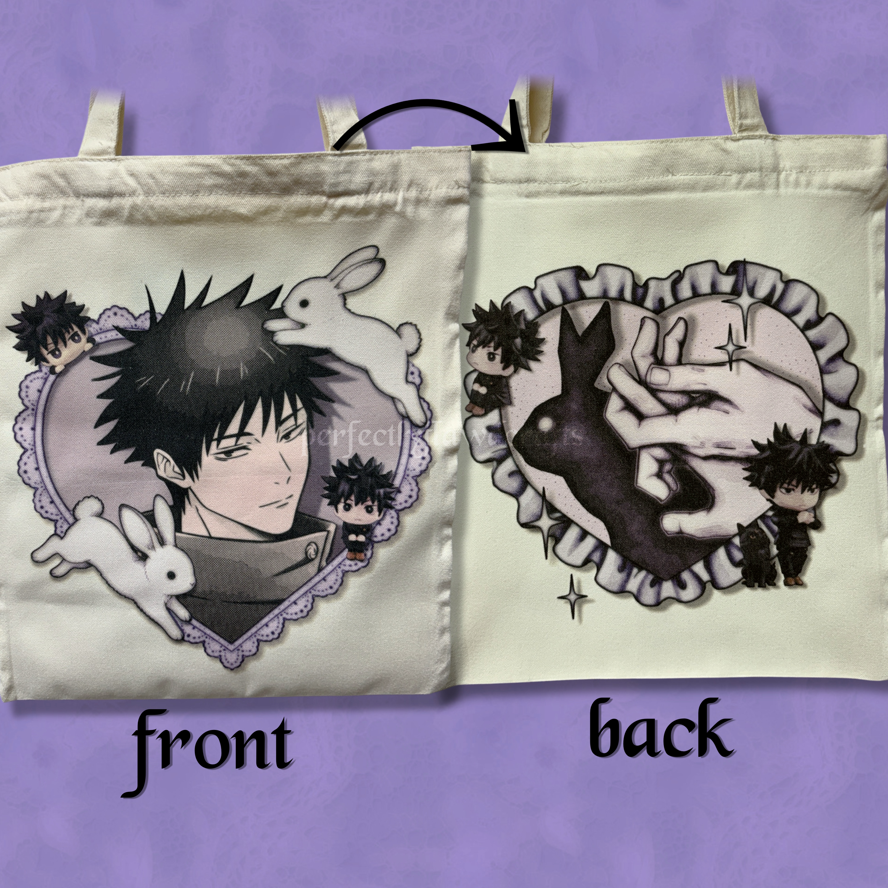 divine dogs sublimated tote bag