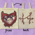 blood manipulation sublimated tote bag