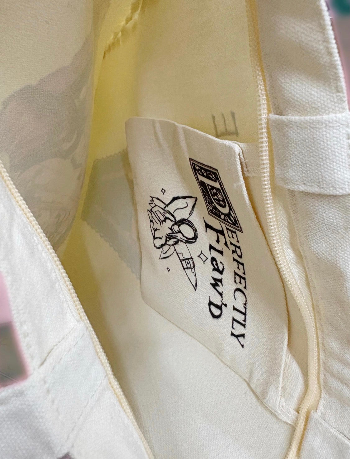 goth girl sublimated tote bag