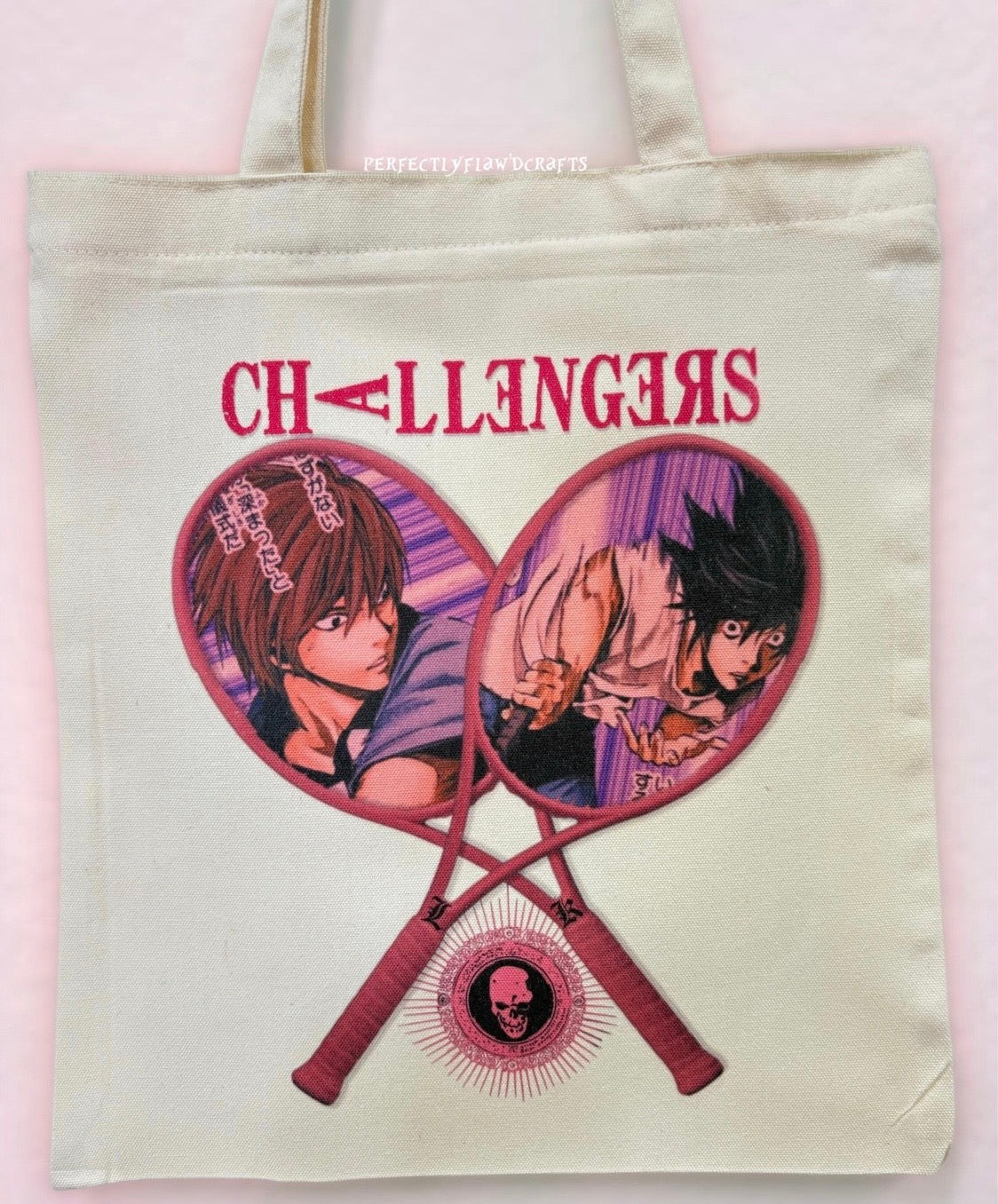tennis rivals sublimated tote bag