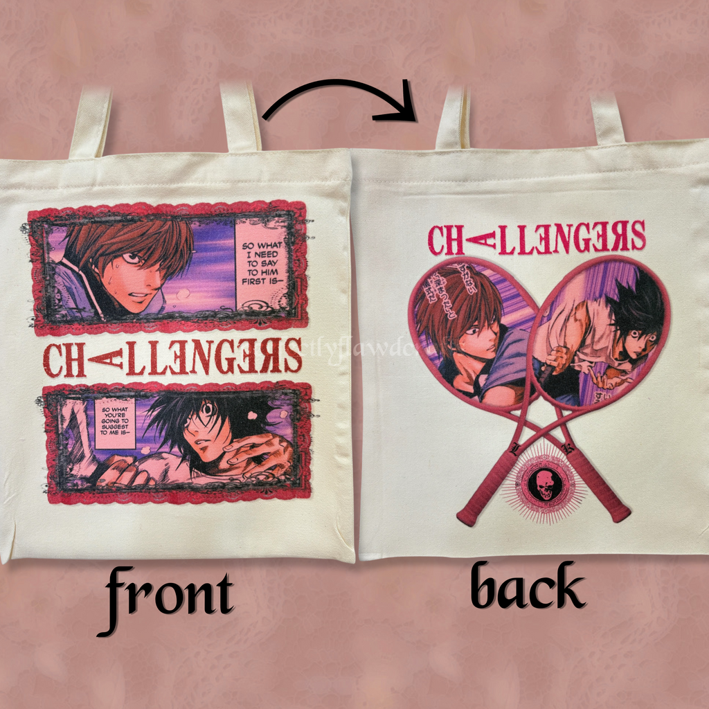 tennis rivals sublimated tote bag